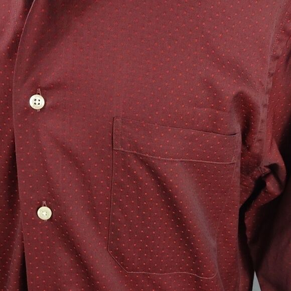 Paul Fredrick Trim Fit Purple w/Red Dots Shirt - Picture 2 of 9